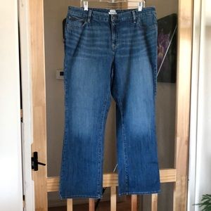 Llbean Favorite Fit distressed bootcut jeans